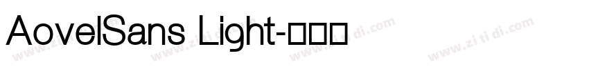 AovelSans Light字体转换